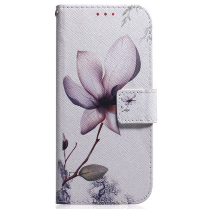 Fodral För Oppo Reno 12f 5g Rosa Blomma