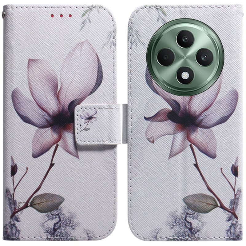 Fodral För Oppo Reno 12f 5g Rosa Blomma