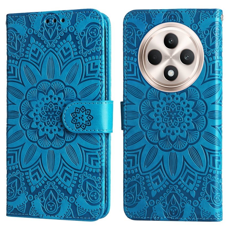 Läderfodral Oppo Reno 12f 5g Telefonfodral Flamboyant Mandala