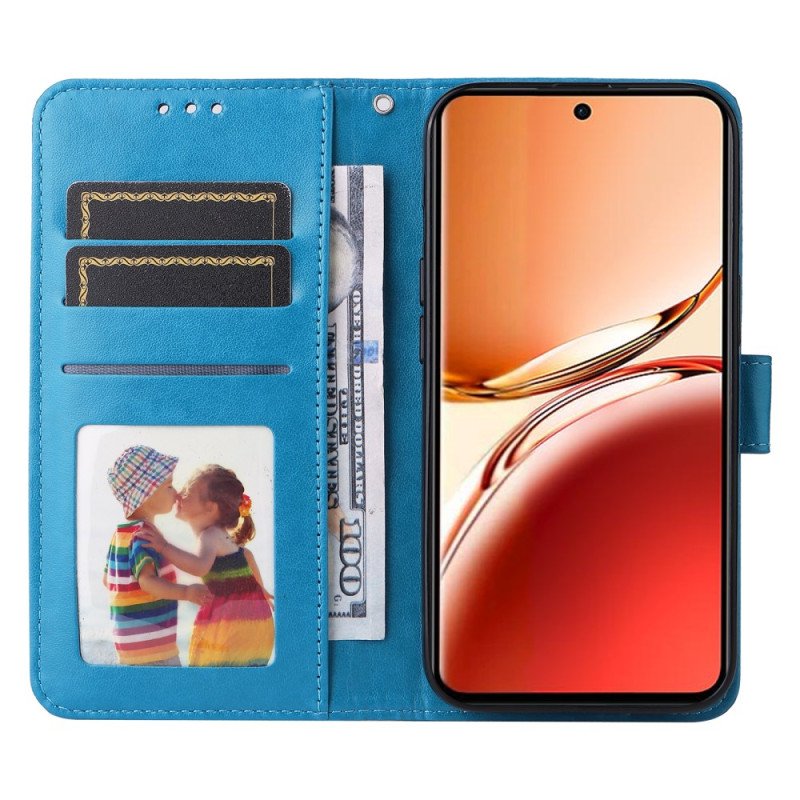 Läderfodral Oppo Reno 12f 5g Telefonfodral Flamboyant Mandala