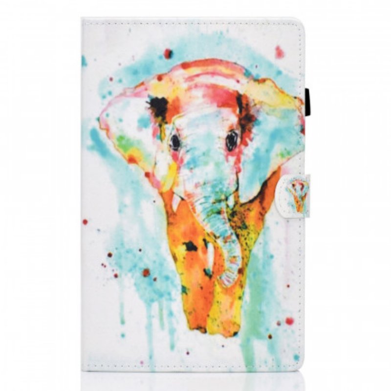 Fodral Samsung Galaxy Tab A8 (2021) Akvarell Elefant