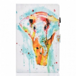 Fodral Samsung Galaxy Tab A8 (2021) Akvarell Elefant