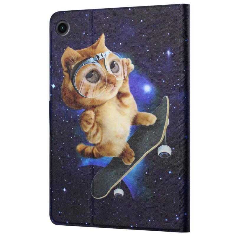 Fodral Samsung Galaxy Tab A8 (2021) Katt Skateboard