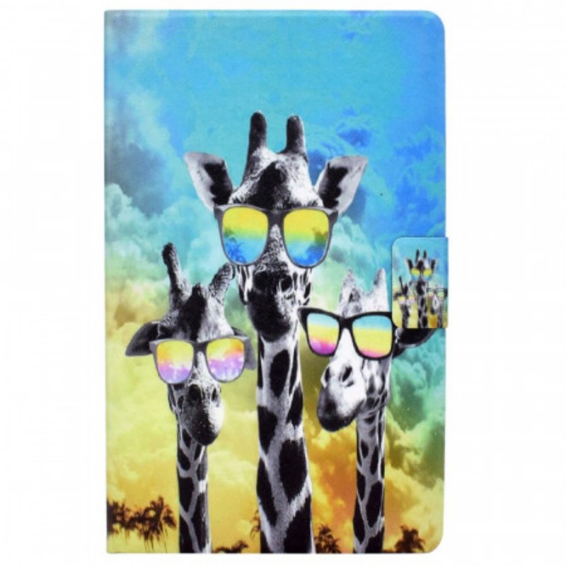 Fodral Samsung Galaxy Tab A8 (2021) Snygga Giraffer