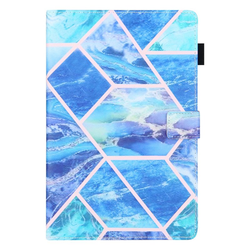 Läderfodral Samsung Galaxy Tab A8 (2021) Marmor Geometri Design