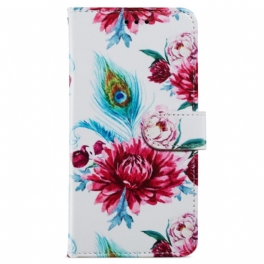 Fodral iPhone 15 Plus Med Kedjar Blommor Med Rem