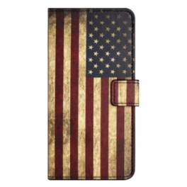 Folio-fodral iPhone 15 Plus Vintage Usa Flagga