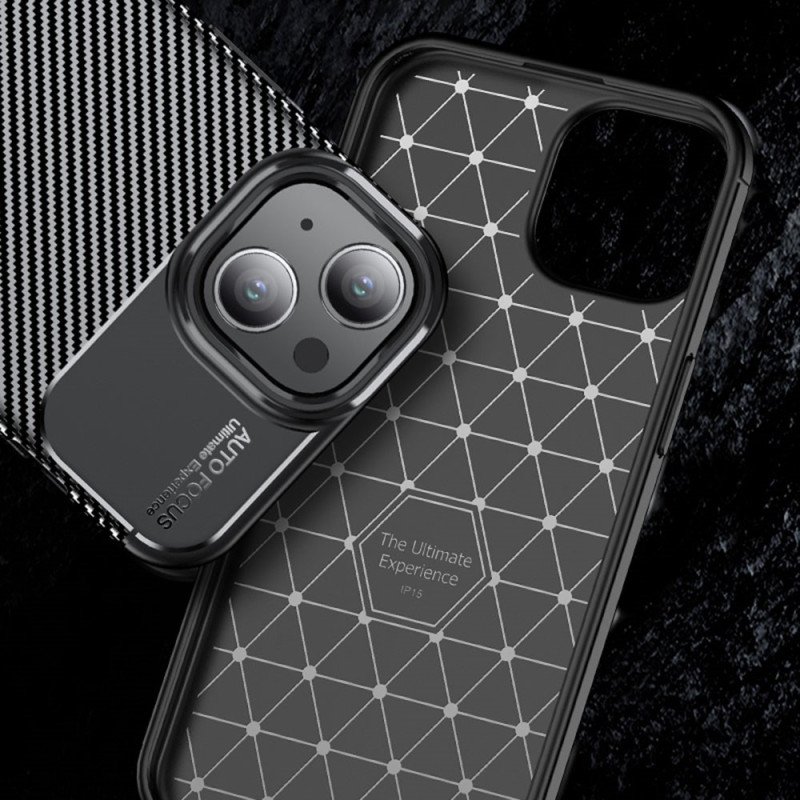 Skal iPhone 15 Plus Carbon Texture Fiber