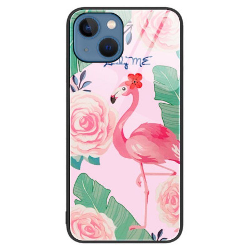 Skal iPhone 15 Plus Flamingo Härdat Glas