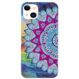 Skal iPhone 15 Plus Fluorescerande Mandala