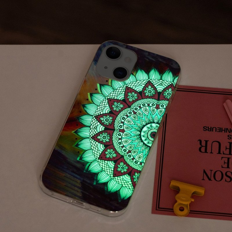 Skal iPhone 15 Plus Fluorescerande Mandala