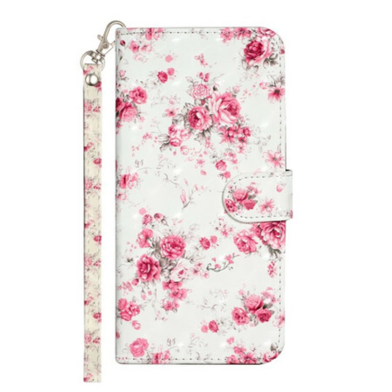 Fodral iPhone 13 Pro Max Med Kedjar Strap Light Spot Flowers