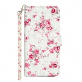 Fodral iPhone 13 Pro Max Med Kedjar Strap Light Spot Flowers