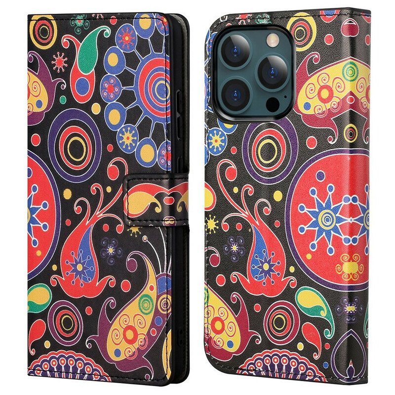 Folio-fodral iPhone 13 Pro Max Galaxy Design