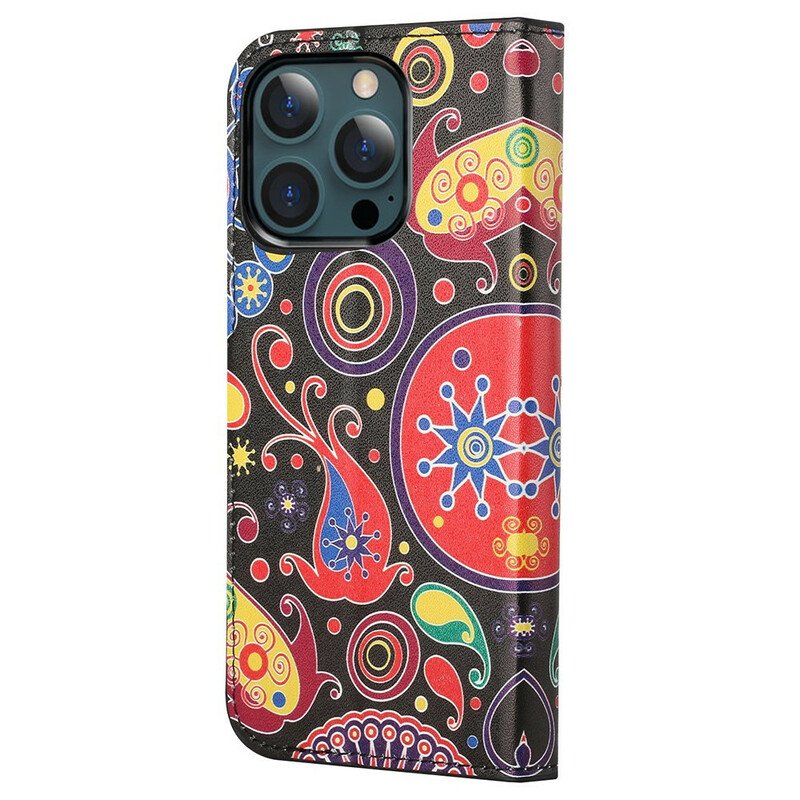 Folio-fodral iPhone 13 Pro Max Galaxy Design