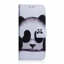 Läderfodral iPhone 13 Pro Max Panda Ansikte