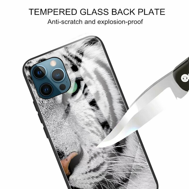 Mobilskal iPhone 13 Pro Max Tiger Härdat Glas