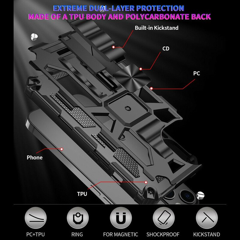 Skal iPhone 13 Pro Max Avtagbar Resistent Militär