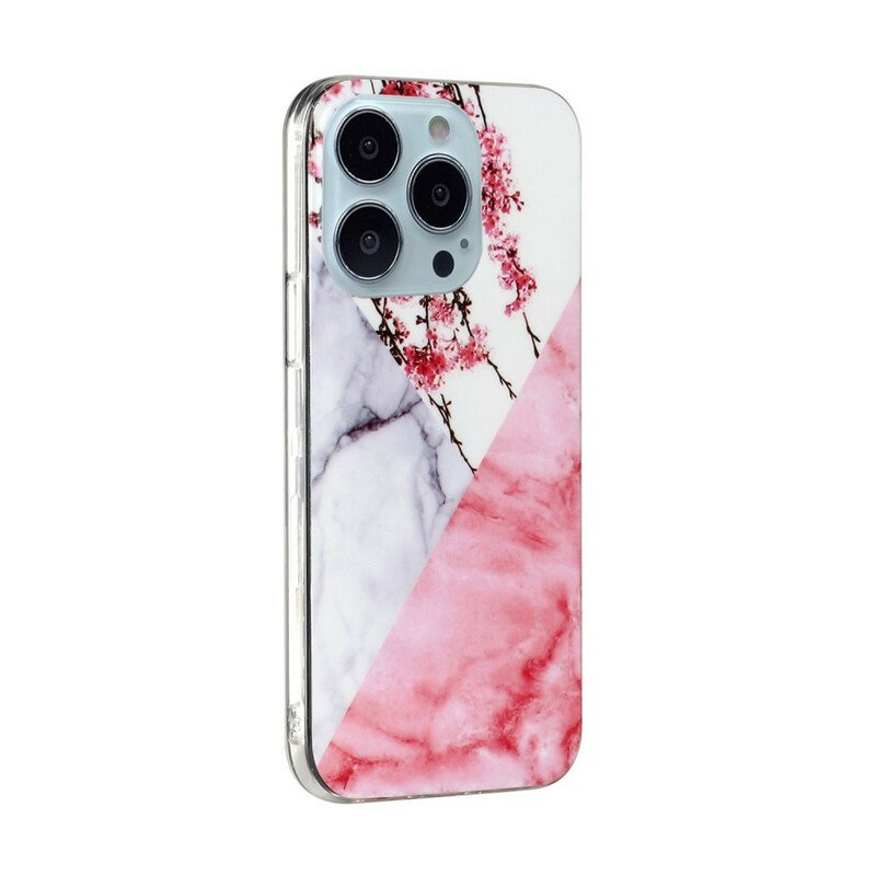 Skal iPhone 13 Pro Max Marmorerad Plommonblomning