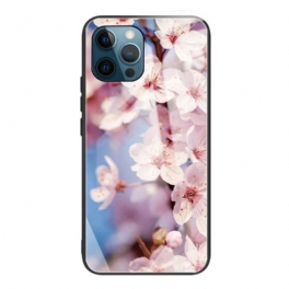 Skal iPhone 13 Pro Max Realistiska Blommor I Härdat Glas