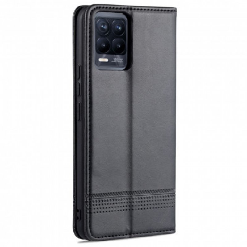 Folio-fodral Realme 8 / 8 Pro Läderfodral Azns Läder Styling