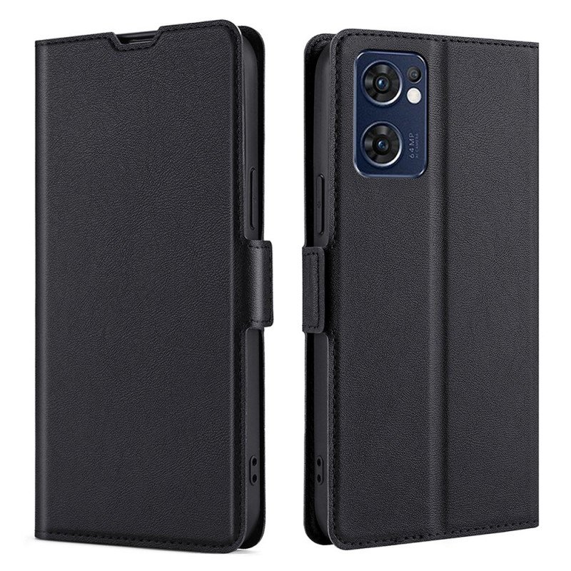 Fodral Oppo Find X5 Lite Folio-fodral Flik Dubbel Design