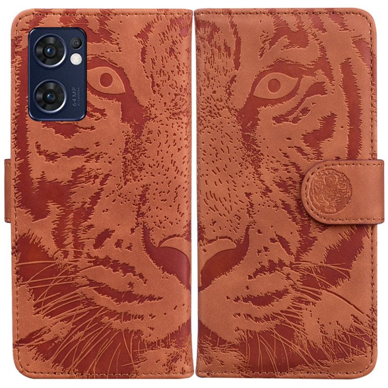 Fodral Oppo Find X5 Lite Tiger Face Print