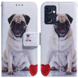 Läderfodral Oppo Find X5 Lite Mops Hund