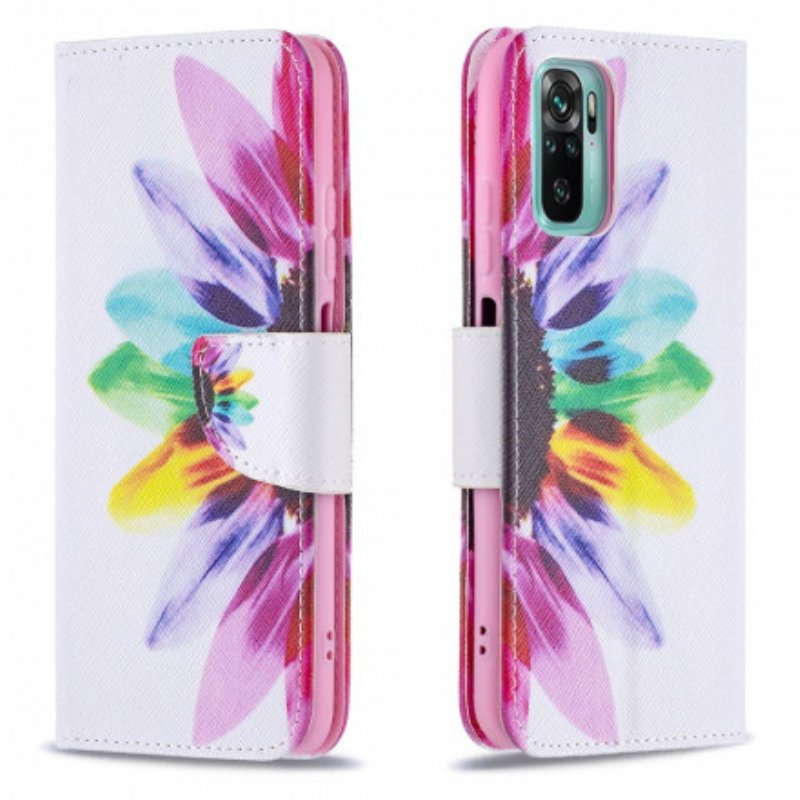 Fodral Xiaomi Redmi Note 10 / 10S Akvarell Blomma