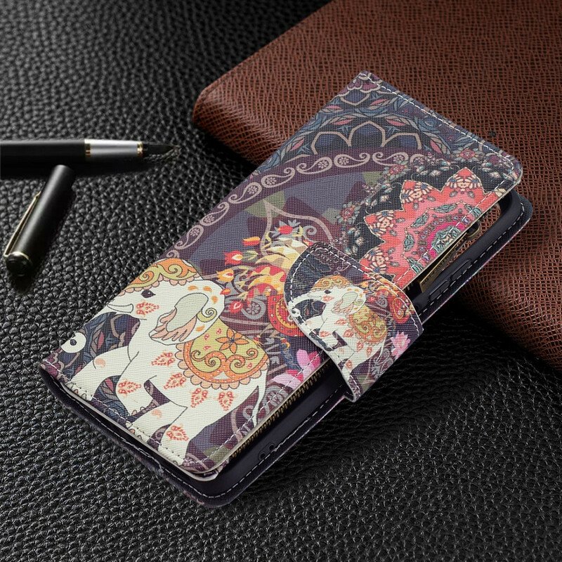 Fodral Xiaomi Redmi Note 10 / 10S Elephant Zip-ficka