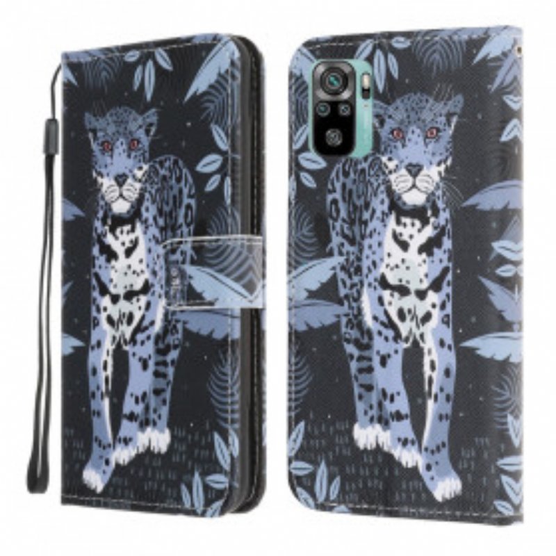 Fodral Xiaomi Redmi Note 10 / 10S Med Kedjar Strappy Leopard