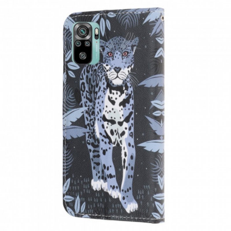 Fodral Xiaomi Redmi Note 10 / 10S Med Kedjar Strappy Leopard