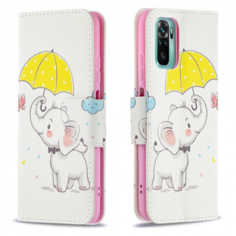 Folio-fodral Xiaomi Redmi Note 10 / 10S Baby Elefant