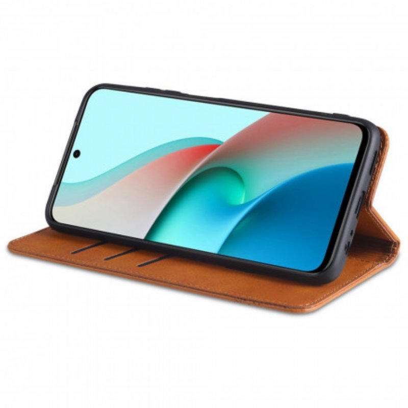 Folio-fodral Xiaomi Redmi Note 10 / 10S Läderfodral Azns Läder Styling