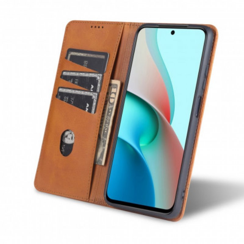 Folio-fodral Xiaomi Redmi Note 10 / 10S Läderfodral Azns Läder Styling