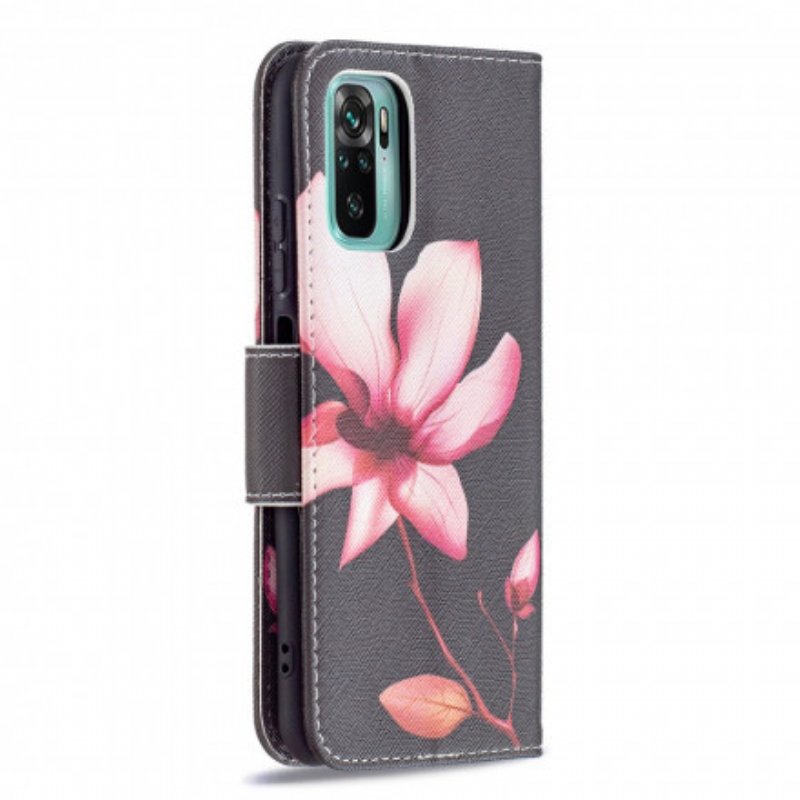 Folio-fodral Xiaomi Redmi Note 10 / 10S Rosa Blomma