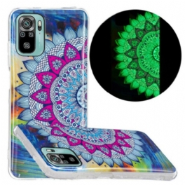 Mobilskal Xiaomi Redmi Note 10 / 10S Fluorescerande Färgglada Mandala