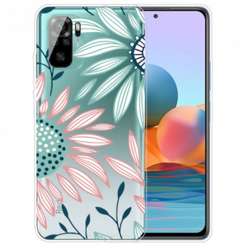 Mobilskal Xiaomi Redmi Note 10 / 10S Transparent En Blomma