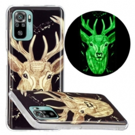 Skal Xiaomi Redmi Note 10 / 10S Fluorescerande Majestic Deer