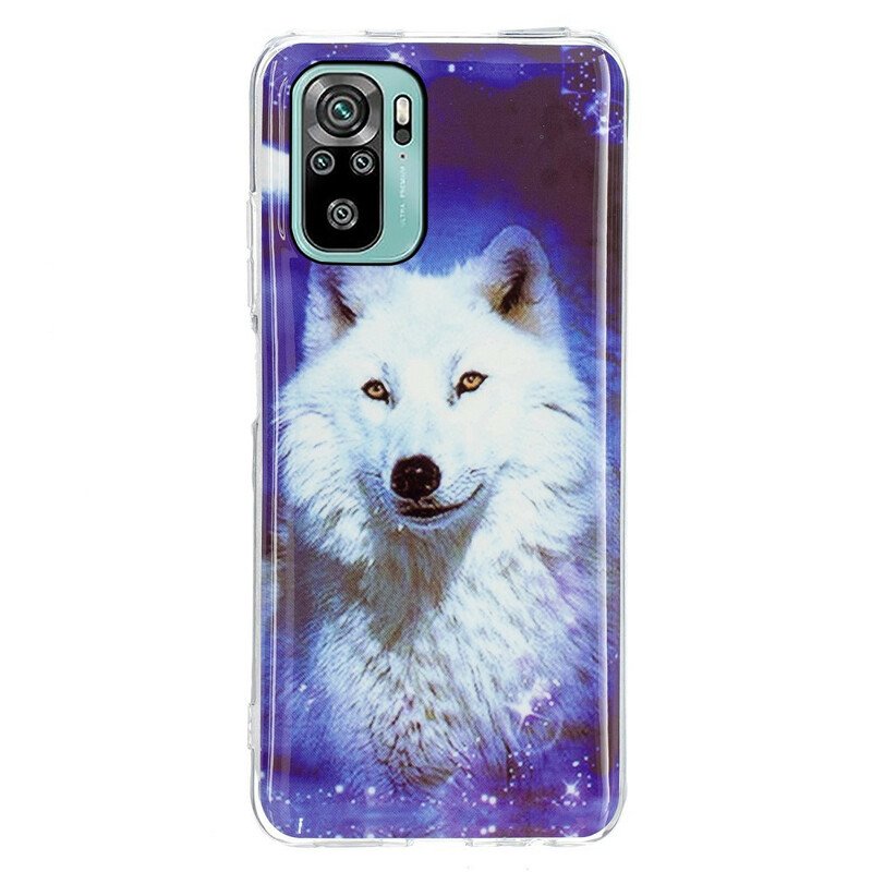 Skal Xiaomi Redmi Note 10 / 10S Fluorescerande Wolf Series