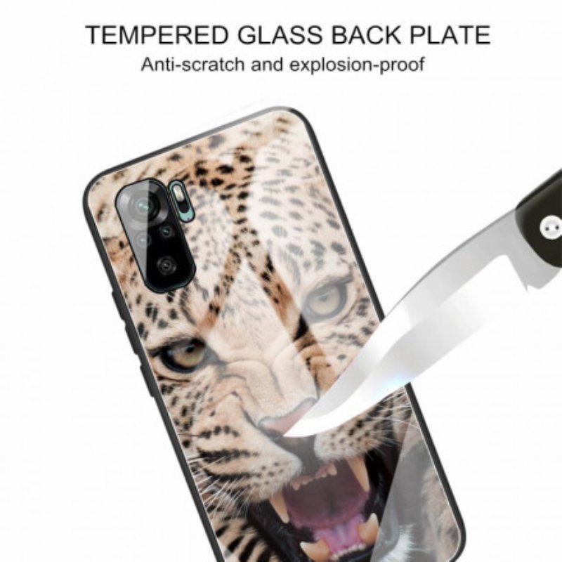 Skal Xiaomi Redmi Note 10 / 10S Leopard Härdat Glas