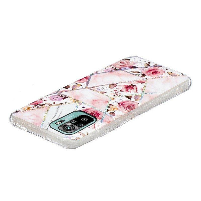 Skal Xiaomi Redmi Note 10 / 10S Marmorerade Blommor