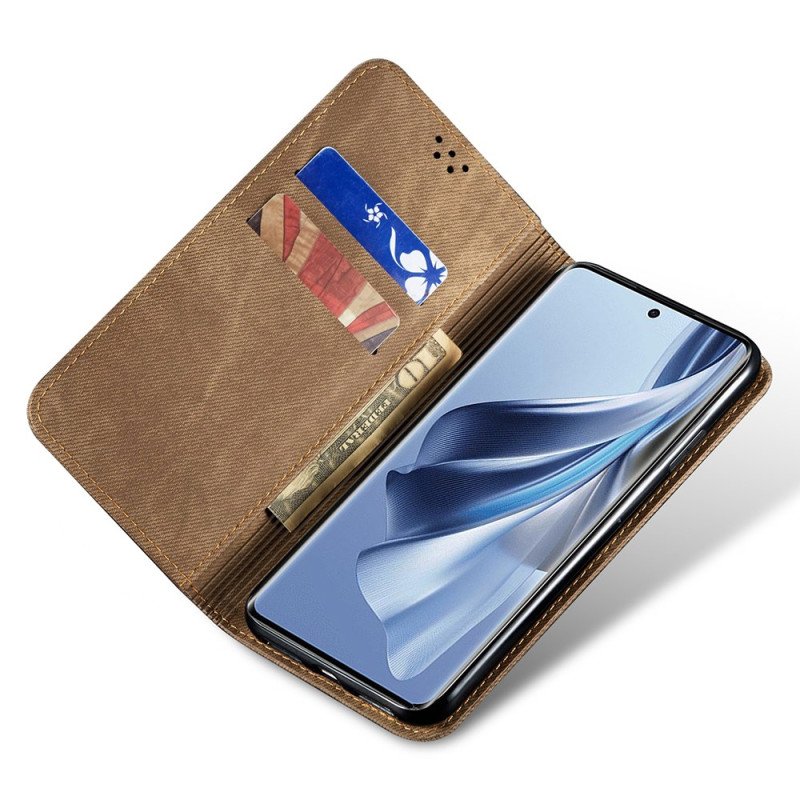 Folio-fodral Oppo Reno 12 Pro 5g Jeanstyg