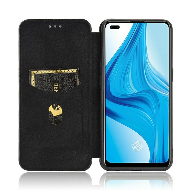 Folio-fodral Realme 7 Pro Läderfodral Färgad Kolsilikon