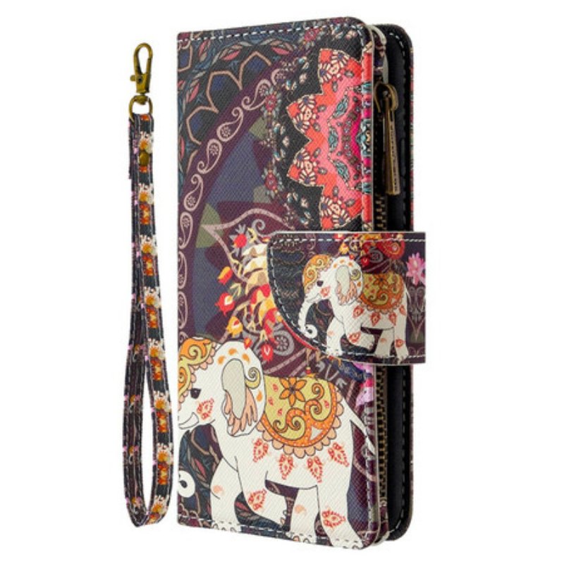 Fodral Samsung Galaxy Note 10 Elephant Zip-ficka