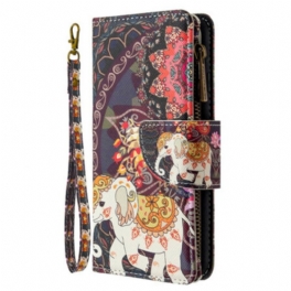 Fodral Samsung Galaxy Note 10 Elephant Zip-ficka