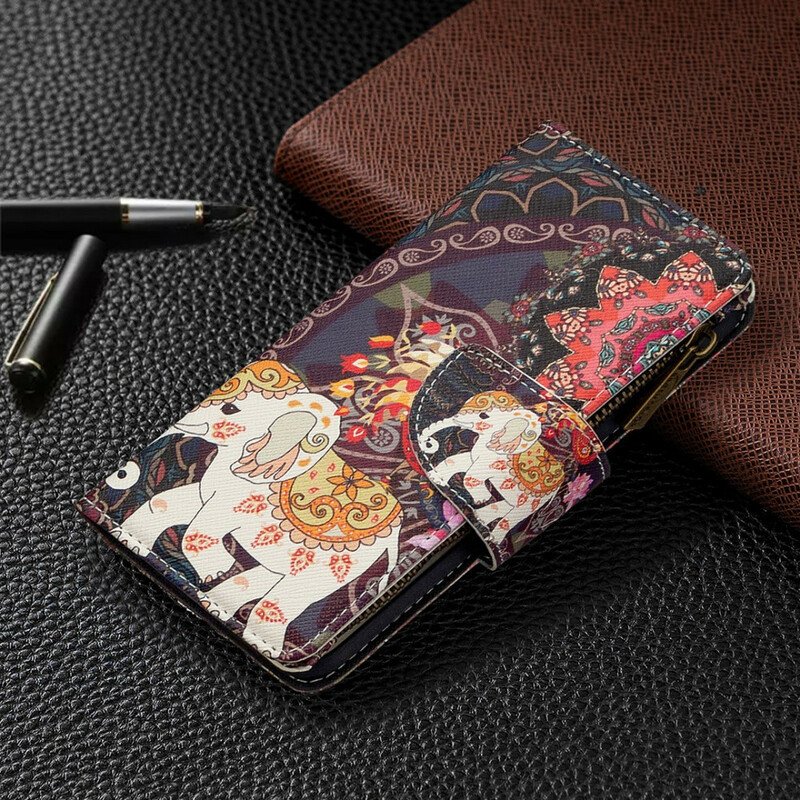 Fodral Samsung Galaxy Note 10 Elephant Zip-ficka