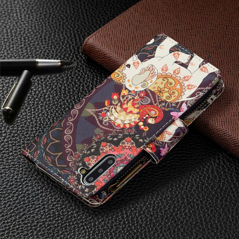 Fodral Samsung Galaxy Note 10 Elephant Zip-ficka