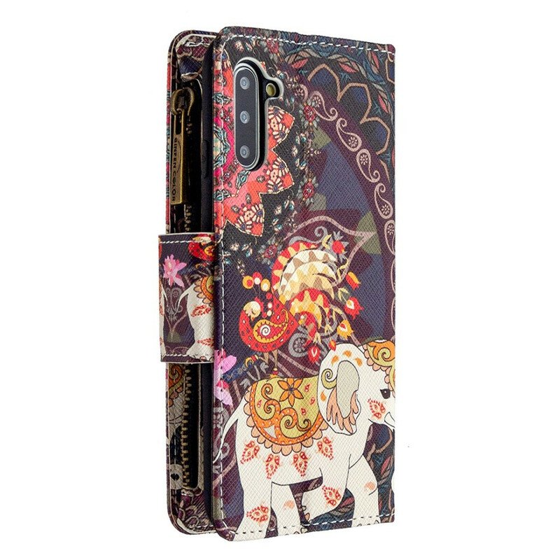 Fodral Samsung Galaxy Note 10 Elephant Zip-ficka