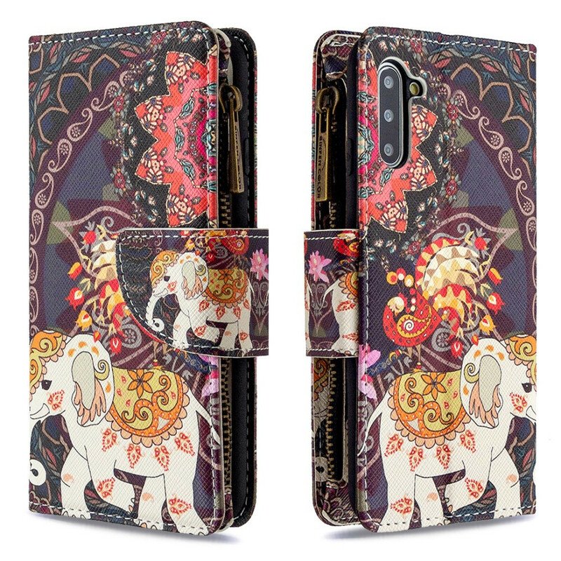 Fodral Samsung Galaxy Note 10 Elephant Zip-ficka